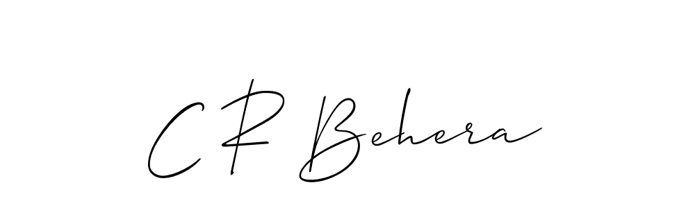 How to make C R Behera signature? Allison_Script is a professional autograph style. Create handwritten signature for C R Behera name. C R Behera signature style 2 images and pictures png