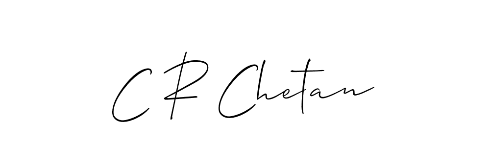 You should practise on your own different ways (Allison_Script) to write your name (C R Chetan) in signature. don't let someone else do it for you. C R Chetan signature style 2 images and pictures png