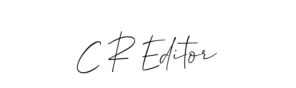 Check out images of Autograph of C R Editor name. Actor C R Editor Signature Style. Allison_Script is a professional sign style online. C R Editor signature style 2 images and pictures png