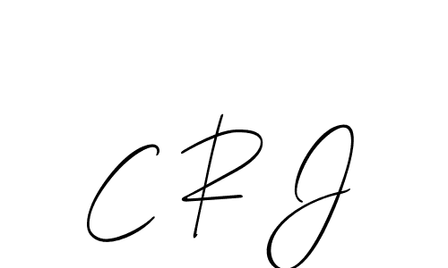How to make C R J signature? Allison_Script is a professional autograph style. Create handwritten signature for C R J name. C R J signature style 2 images and pictures png