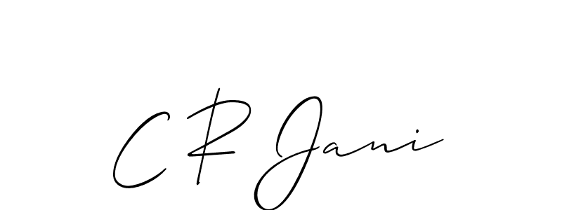 You can use this online signature creator to create a handwritten signature for the name C R Jani. This is the best online autograph maker. C R Jani signature style 2 images and pictures png