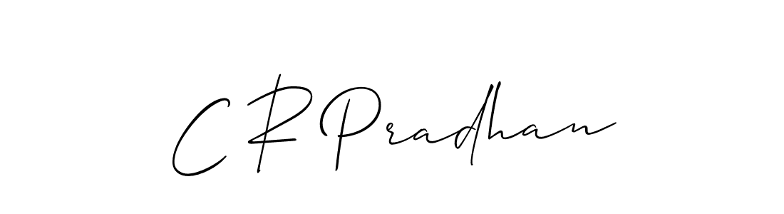 How to make C R Pradhan name signature. Use Allison_Script style for creating short signs online. This is the latest handwritten sign. C R Pradhan signature style 2 images and pictures png