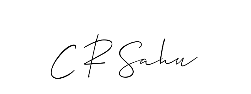 How to make C R Sahu name signature. Use Allison_Script style for creating short signs online. This is the latest handwritten sign. C R Sahu signature style 2 images and pictures png