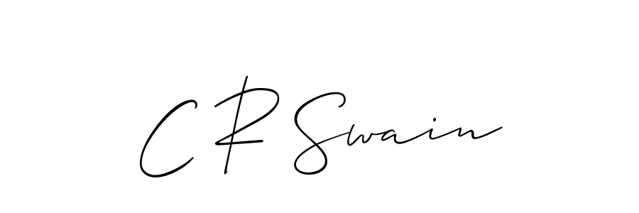 Use a signature maker to create a handwritten signature online. With this signature software, you can design (Allison_Script) your own signature for name C R Swain. C R Swain signature style 2 images and pictures png