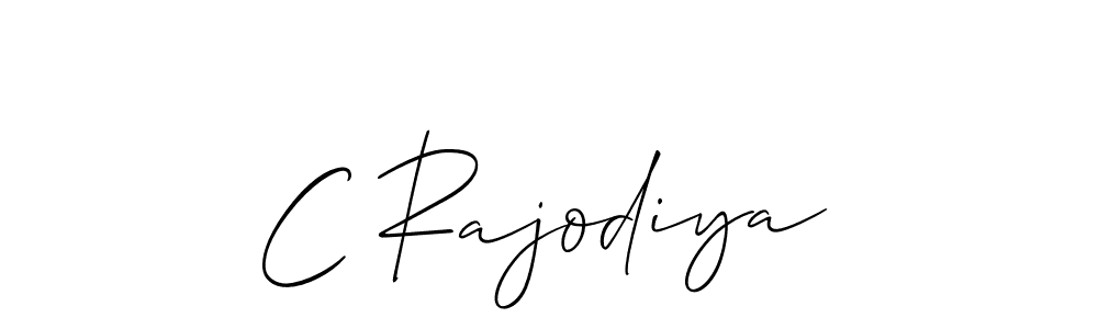 Make a beautiful signature design for name C Rajodiya. With this signature (Allison_Script) style, you can create a handwritten signature for free. C Rajodiya signature style 2 images and pictures png