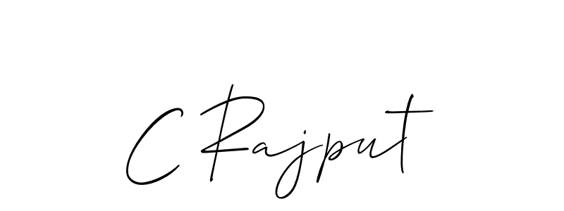 if you are searching for the best signature style for your name C Rajput. so please give up your signature search. here we have designed multiple signature styles  using Allison_Script. C Rajput signature style 2 images and pictures png