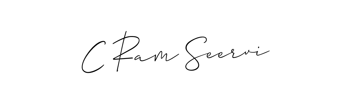 How to make C Ram Seervi name signature. Use Allison_Script style for creating short signs online. This is the latest handwritten sign. C Ram Seervi signature style 2 images and pictures png