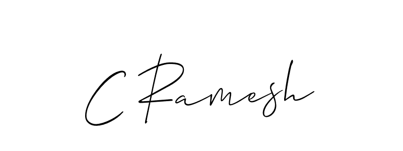 How to make C Ramesh signature? Allison_Script is a professional autograph style. Create handwritten signature for C Ramesh name. C Ramesh signature style 2 images and pictures png