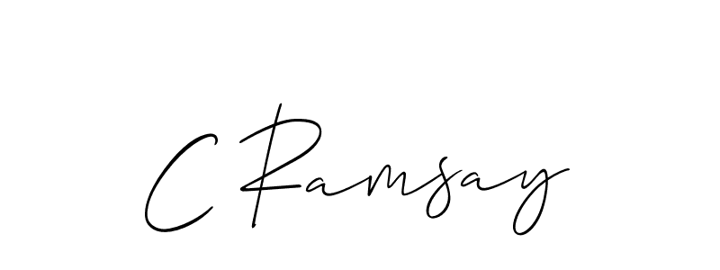 Make a beautiful signature design for name C Ramsay. With this signature (Allison_Script) style, you can create a handwritten signature for free. C Ramsay signature style 2 images and pictures png