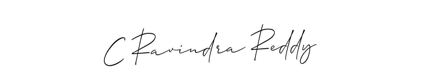 if you are searching for the best signature style for your name C Ravindra Reddy. so please give up your signature search. here we have designed multiple signature styles  using Allison_Script. C Ravindra Reddy signature style 2 images and pictures png