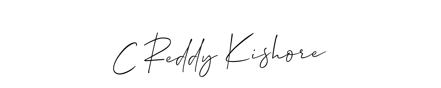 Also You can easily find your signature by using the search form. We will create C Reddy Kishore name handwritten signature images for you free of cost using Allison_Script sign style. C Reddy Kishore signature style 2 images and pictures png