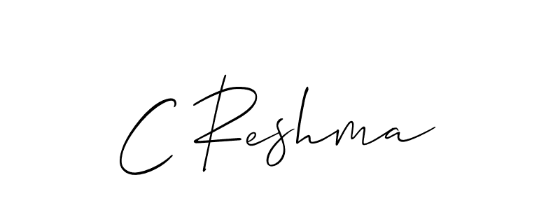 Best and Professional Signature Style for C Reshma. Allison_Script Best Signature Style Collection. C Reshma signature style 2 images and pictures png