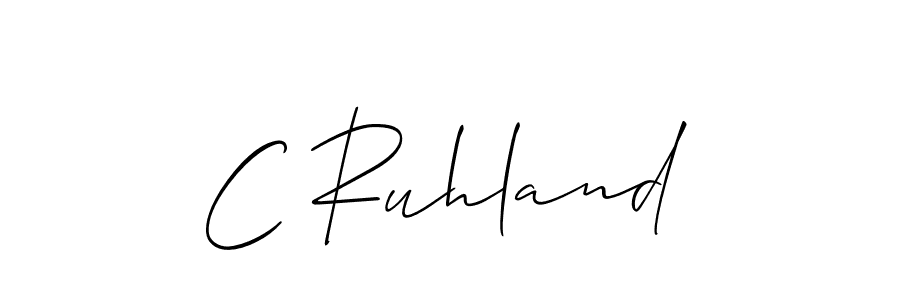 Similarly Allison_Script is the best handwritten signature design. Signature creator online .You can use it as an online autograph creator for name C Ruhland. C Ruhland signature style 2 images and pictures png