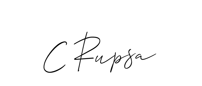 C Rupsa stylish signature style. Best Handwritten Sign (Allison_Script) for my name. Handwritten Signature Collection Ideas for my name C Rupsa. C Rupsa signature style 2 images and pictures png