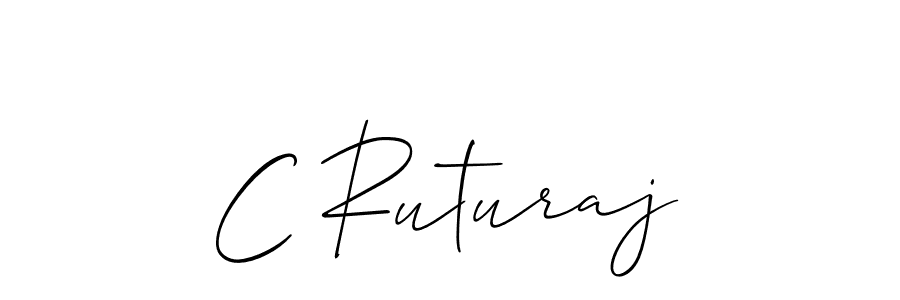 How to make C Ruturaj signature? Allison_Script is a professional autograph style. Create handwritten signature for C Ruturaj name. C Ruturaj signature style 2 images and pictures png