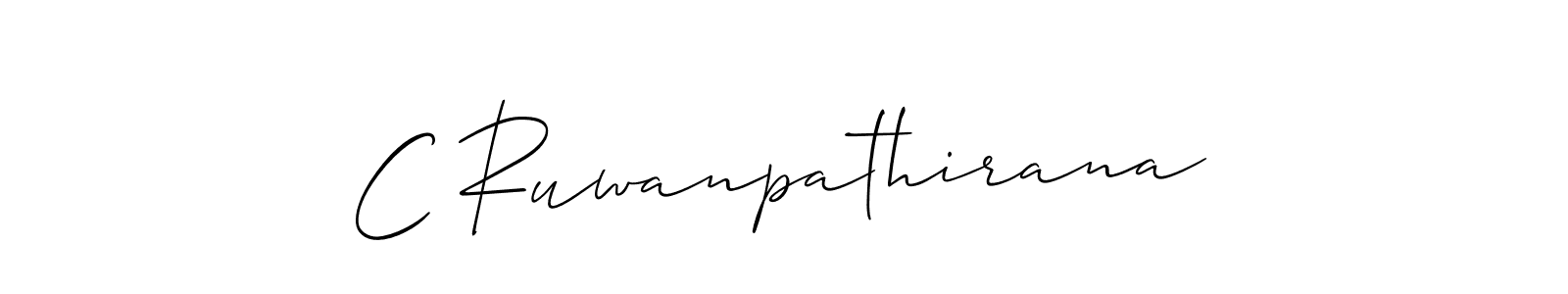 How to Draw C Ruwanpathirana signature style? Allison_Script is a latest design signature styles for name C Ruwanpathirana. C Ruwanpathirana signature style 2 images and pictures png