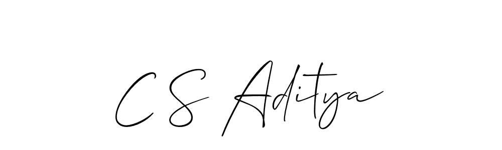 Create a beautiful signature design for name C S Aditya. With this signature (Allison_Script) fonts, you can make a handwritten signature for free. C S Aditya signature style 2 images and pictures png