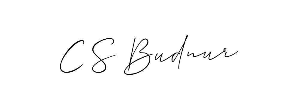 How to make C S Budnur signature? Allison_Script is a professional autograph style. Create handwritten signature for C S Budnur name. C S Budnur signature style 2 images and pictures png