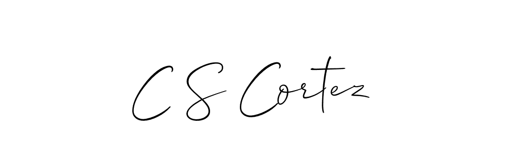 Make a beautiful signature design for name C S Cortez. Use this online signature maker to create a handwritten signature for free. C S Cortez signature style 2 images and pictures png