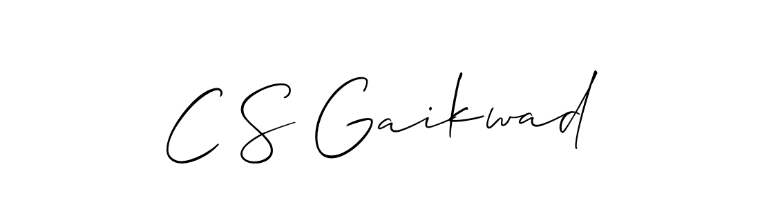 Make a short C S Gaikwad signature style. Manage your documents anywhere anytime using Allison_Script. Create and add eSignatures, submit forms, share and send files easily. C S Gaikwad signature style 2 images and pictures png
