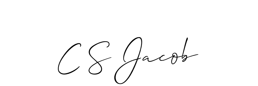 C S Jacob stylish signature style. Best Handwritten Sign (Allison_Script) for my name. Handwritten Signature Collection Ideas for my name C S Jacob. C S Jacob signature style 2 images and pictures png