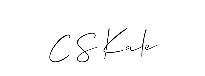 Use a signature maker to create a handwritten signature online. With this signature software, you can design (Allison_Script) your own signature for name C S Kale. C S Kale signature style 2 images and pictures png