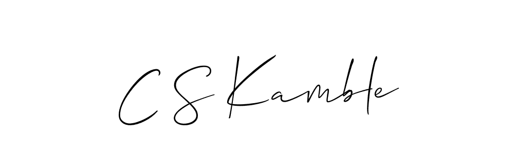Design your own signature with our free online signature maker. With this signature software, you can create a handwritten (Allison_Script) signature for name C S Kamble. C S Kamble signature style 2 images and pictures png