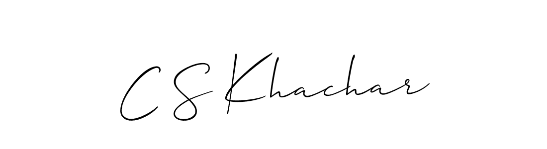 Once you've used our free online signature maker to create your best signature Allison_Script style, it's time to enjoy all of the benefits that C S Khachar name signing documents. C S Khachar signature style 2 images and pictures png