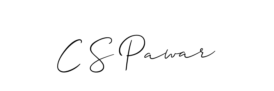 How to make C S Pawar signature? Allison_Script is a professional autograph style. Create handwritten signature for C S Pawar name. C S Pawar signature style 2 images and pictures png