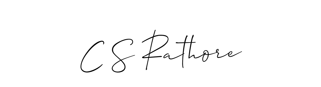 How to make C S Rathore signature? Allison_Script is a professional autograph style. Create handwritten signature for C S Rathore name. C S Rathore signature style 2 images and pictures png