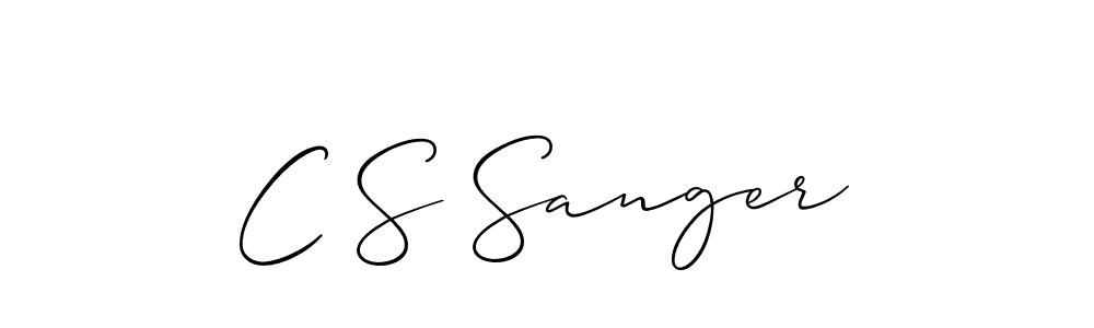 Design your own signature with our free online signature maker. With this signature software, you can create a handwritten (Allison_Script) signature for name C S Sanger. C S Sanger signature style 2 images and pictures png