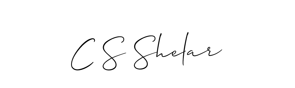 You should practise on your own different ways (Allison_Script) to write your name (C S Shelar) in signature. don't let someone else do it for you. C S Shelar signature style 2 images and pictures png