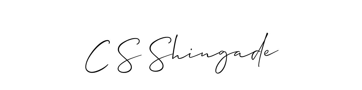 Also we have C S Shingade name is the best signature style. Create professional handwritten signature collection using Allison_Script autograph style. C S Shingade signature style 2 images and pictures png