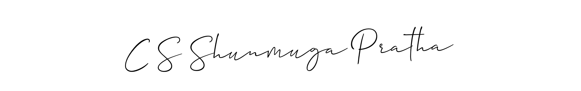 Make a short C S Shunmuga Pratha signature style. Manage your documents anywhere anytime using Allison_Script. Create and add eSignatures, submit forms, share and send files easily. C S Shunmuga Pratha signature style 2 images and pictures png