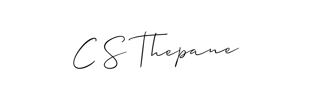 Create a beautiful signature design for name C S Thepane. With this signature (Allison_Script) fonts, you can make a handwritten signature for free. C S Thepane signature style 2 images and pictures png