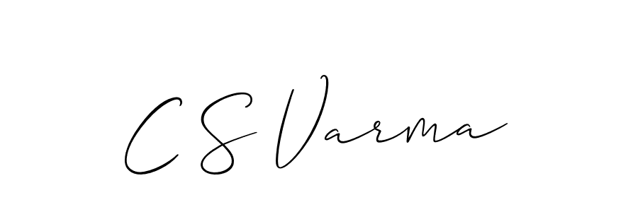 How to make C S Varma signature? Allison_Script is a professional autograph style. Create handwritten signature for C S Varma name. C S Varma signature style 2 images and pictures png