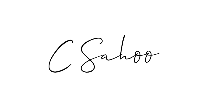 Create a beautiful signature design for name C Sahoo. With this signature (Allison_Script) fonts, you can make a handwritten signature for free. C Sahoo signature style 2 images and pictures png