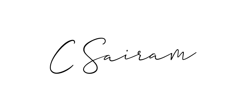 C Sairam stylish signature style. Best Handwritten Sign (Allison_Script) for my name. Handwritten Signature Collection Ideas for my name C Sairam. C Sairam signature style 2 images and pictures png