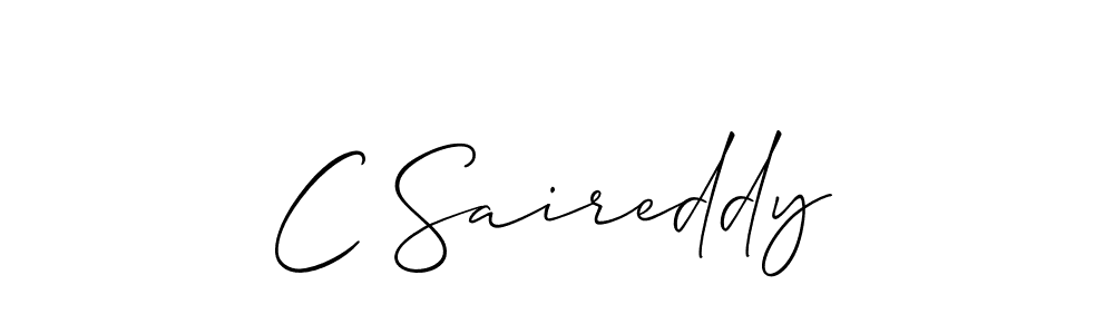 How to Draw C Saireddy signature style? Allison_Script is a latest design signature styles for name C Saireddy. C Saireddy signature style 2 images and pictures png