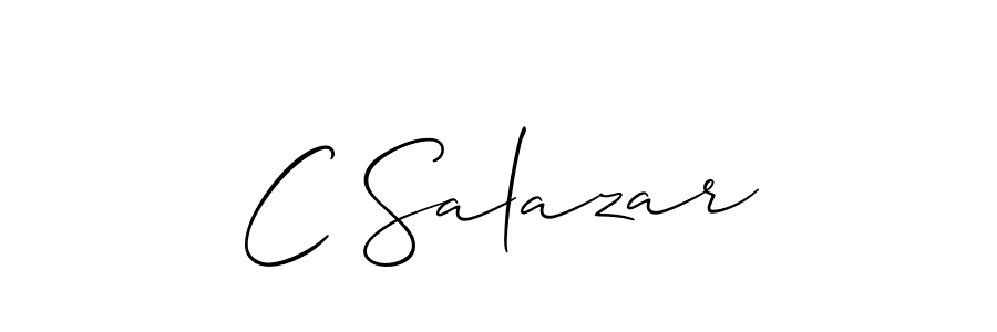 This is the best signature style for the C Salazar name. Also you like these signature font (Allison_Script). Mix name signature. C Salazar signature style 2 images and pictures png