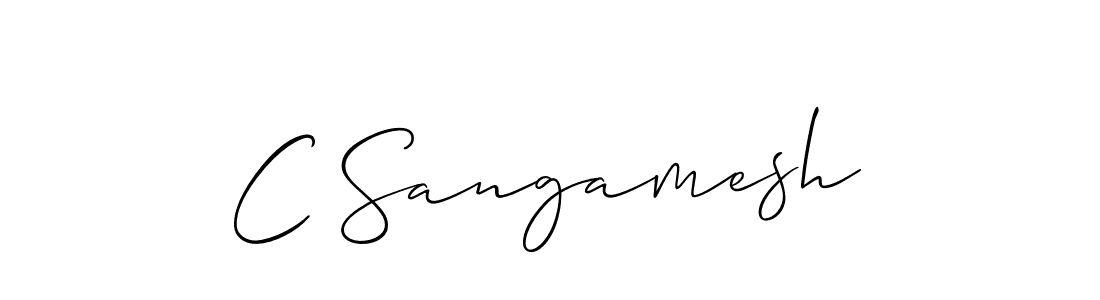 It looks lik you need a new signature style for name C Sangamesh. Design unique handwritten (Allison_Script) signature with our free signature maker in just a few clicks. C Sangamesh signature style 2 images and pictures png