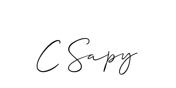 You can use this online signature creator to create a handwritten signature for the name C Sapy. This is the best online autograph maker. C Sapy signature style 2 images and pictures png