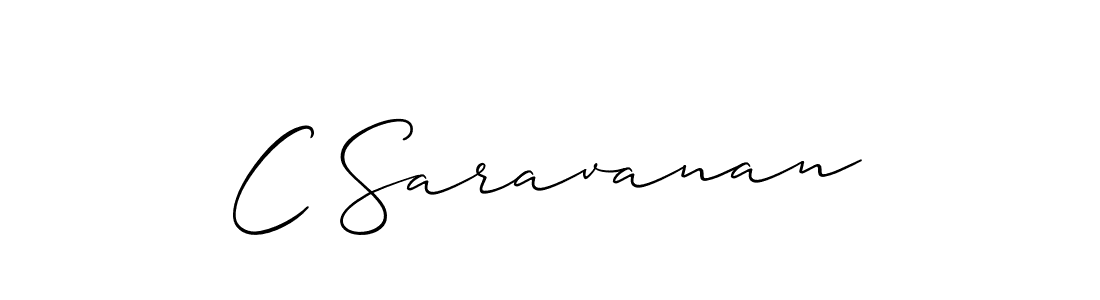 You should practise on your own different ways (Allison_Script) to write your name (C Saravanan) in signature. don't let someone else do it for you. C Saravanan signature style 2 images and pictures png