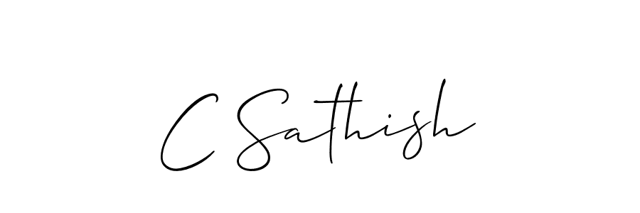 Make a beautiful signature design for name C Sathish. With this signature (Allison_Script) style, you can create a handwritten signature for free. C Sathish signature style 2 images and pictures png