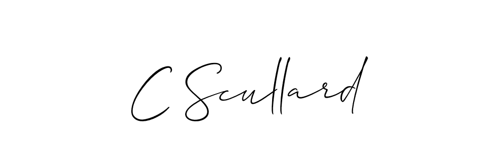 How to make C Scullard signature? Allison_Script is a professional autograph style. Create handwritten signature for C Scullard name. C Scullard signature style 2 images and pictures png