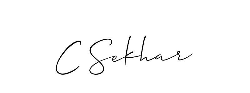 C Sekhar stylish signature style. Best Handwritten Sign (Allison_Script) for my name. Handwritten Signature Collection Ideas for my name C Sekhar. C Sekhar signature style 2 images and pictures png