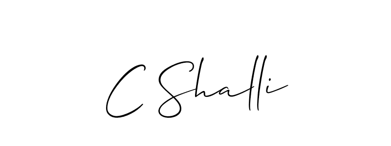 if you are searching for the best signature style for your name C Shalli. so please give up your signature search. here we have designed multiple signature styles  using Allison_Script. C Shalli signature style 2 images and pictures png
