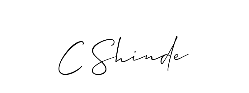 Make a beautiful signature design for name C Shinde. With this signature (Allison_Script) style, you can create a handwritten signature for free. C Shinde signature style 2 images and pictures png