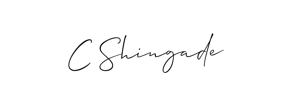 How to make C Shingade name signature. Use Allison_Script style for creating short signs online. This is the latest handwritten sign. C Shingade signature style 2 images and pictures png