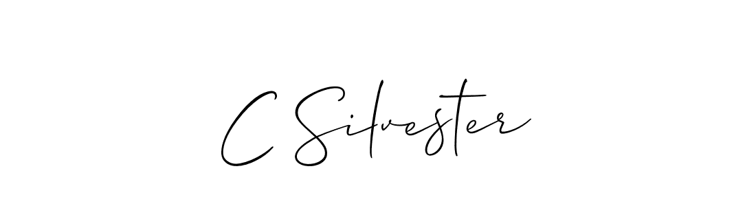 Make a beautiful signature design for name C Silvester. With this signature (Allison_Script) style, you can create a handwritten signature for free. C Silvester signature style 2 images and pictures png